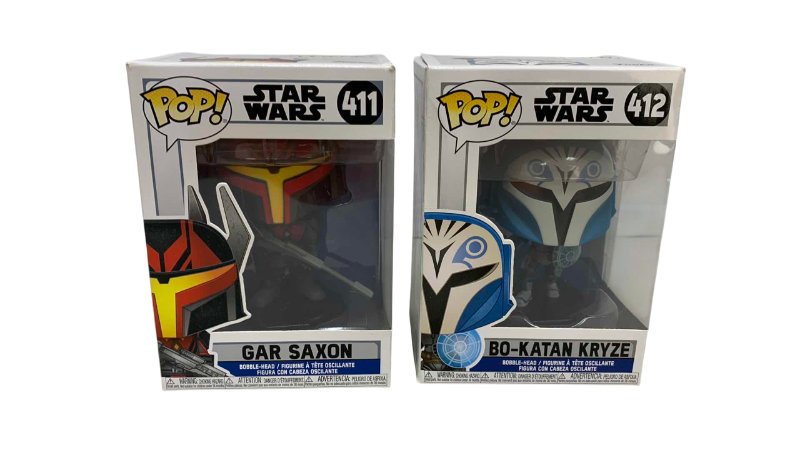 Photo 1 of FUNKO POPS STAR WARS GAR SAXON 411 AND BO-KATAN KRYZE 412