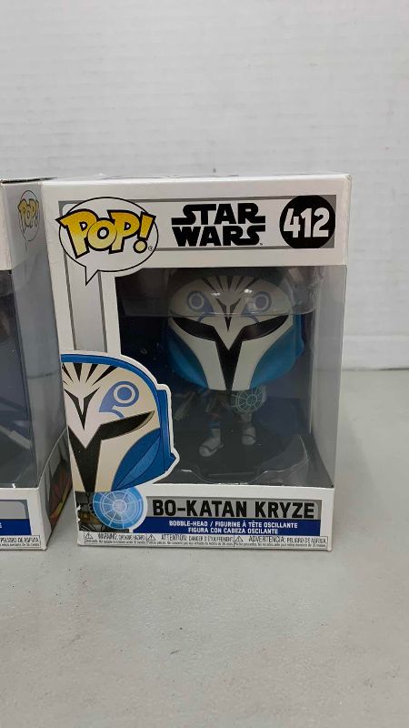 Photo 1 of FUNKO POPS STAR WARS GAR SAXON 411 AND BO-KATAN KRYZE 412