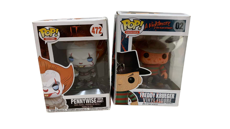 Photo 1 of FUNKO POPS PENNYWISE WITH BOAT 472, AND FREDDY KRUEGER 02