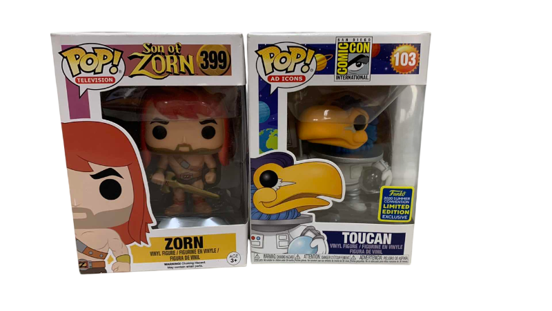 Photo 1 of FUNKO POP TOUCAN COMIC CON 103, AND SON OF ZORN ZORN# 399