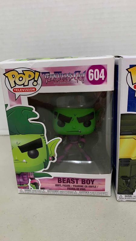 Photo 1 of FUNKO POP BEAST BOY #604 AND HALO MASTER CHIEF 07