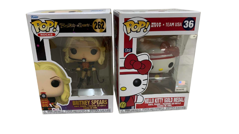 Photo 1 of FUNKO POP BRITNEY SPEARS # 262, AND HELLO KITTY GOLD MEDAL # 36