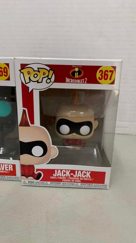 Photo 1 of FUNKO POP INCREDIBLES 2 SCREENSLAVER 369 AND JACK-JACK 367