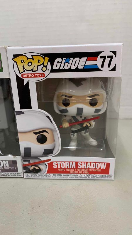 Photo 1 of FUNKO POP MINECRAFT SKELETON 319 AND G.I. JOE STORM SHADOW 77