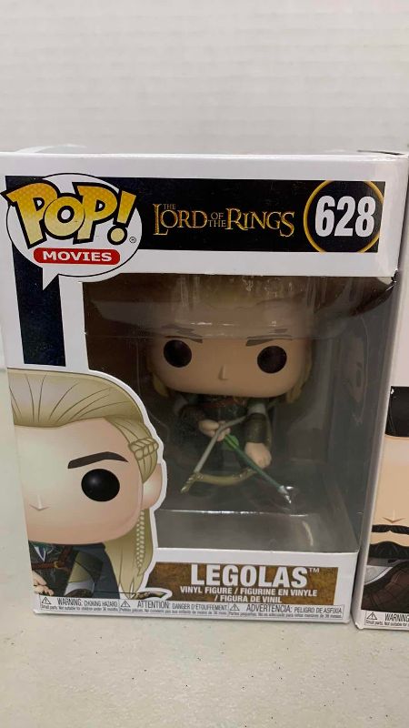 Photo 1 of FUNKO POP LORD OF THE RINGS LEGOLAS 628 AND GAME OF THRONES JON SNOW 80