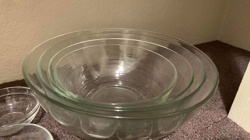 Photo 1 of GLASS MIXING AND SERVING BOWLS MADE IN FRANCE
