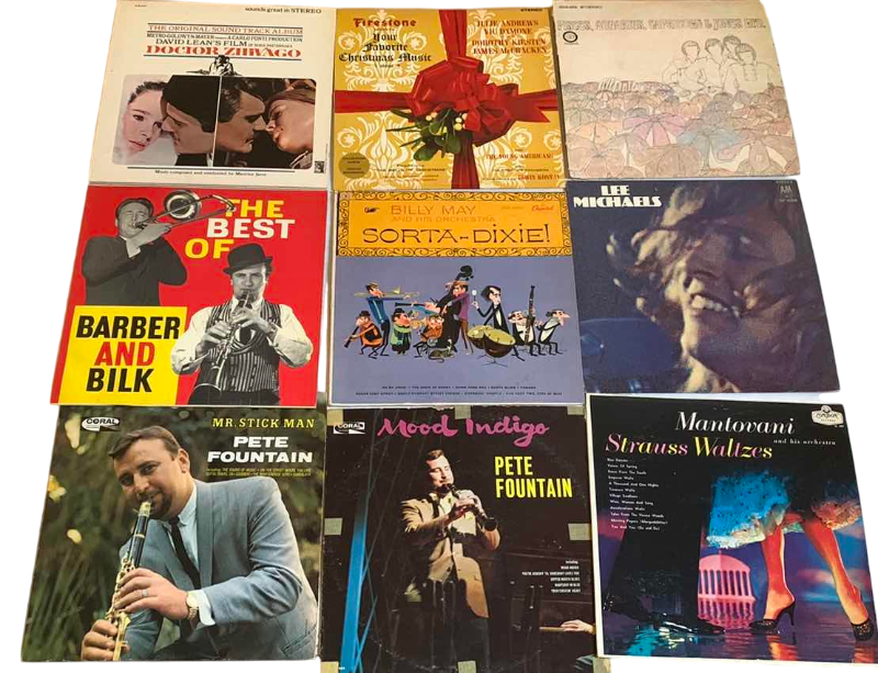 Photo 1 of 9-VINTAGE RECORD ALBUMS