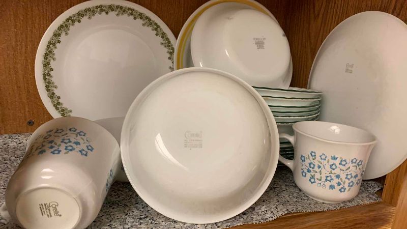 Photo 1 of VINTAGE ASSORTED CORELLE PLATES, BOWLS AND CUPS