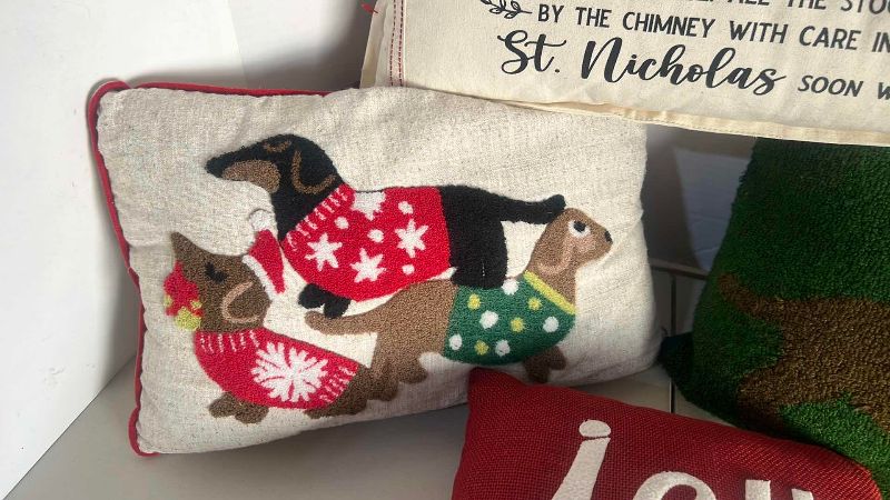 Photo 1 of 6-CHRISTMAS DACHSHUND PILLOWS 