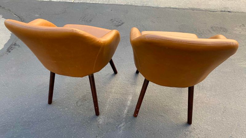 Photo 1 of 2-VINYL RETRO CLUB CHAIRS