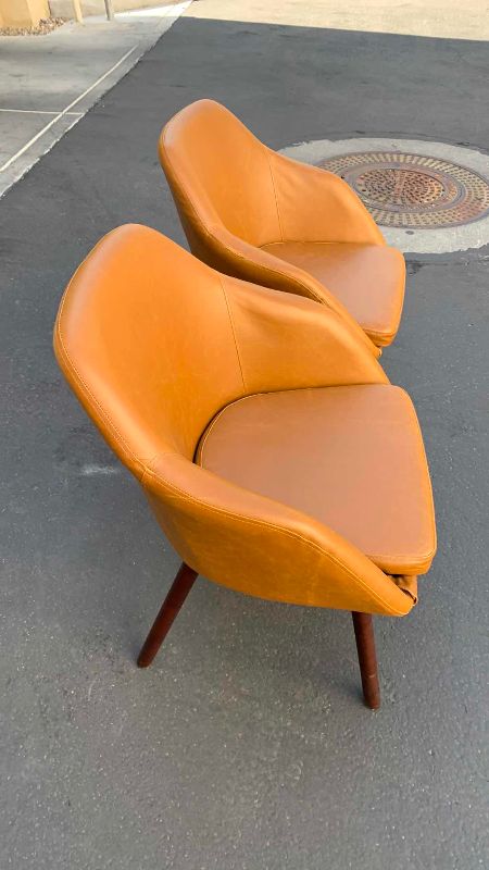 Photo 1 of 2-VINYL RETRO CLUB CHAIRS