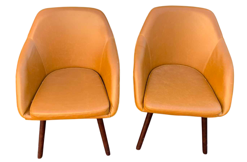 Photo 1 of 2-VINYL RETRO CLUB CHAIRS