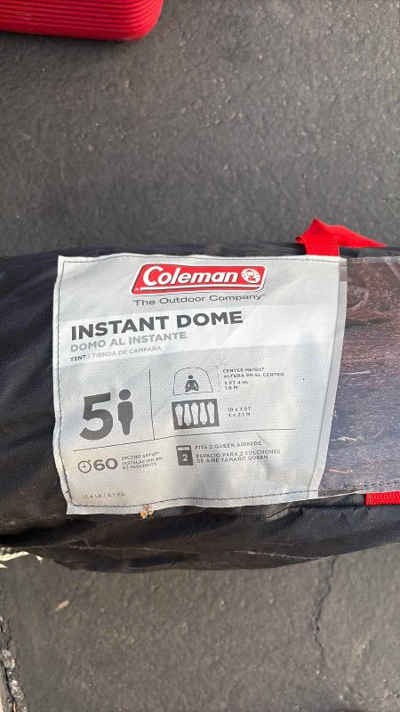 Photo 1 of COLEMAN 5 PERSON INSTANT DOME TENT