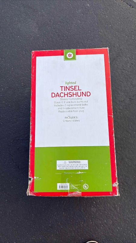 Photo 1 of TINSEL DACHSHUND 15”H