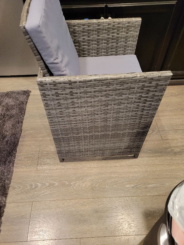 Photo 1 of OUTSUNNY WICKER WEAVE GREY CUSHIONS PATIO SET