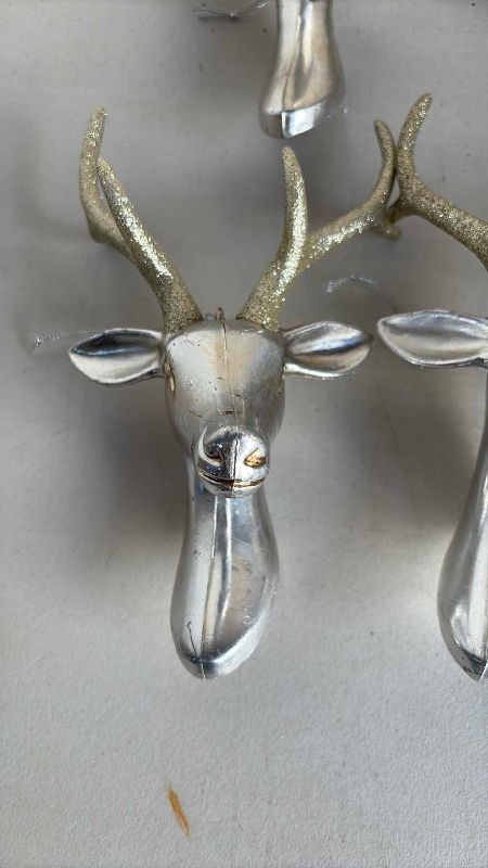 Photo 1 of DEER ANTLERS CHRISTMAS ORNAMENTS AND GARLAND  9”