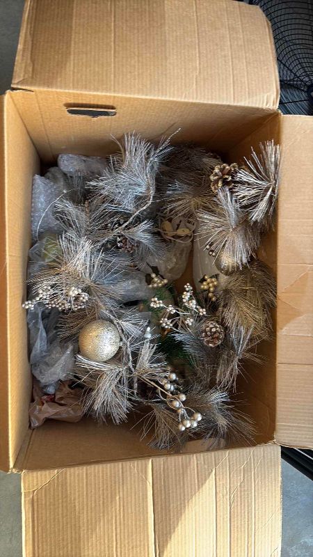 Photo 1 of DEER ANTLERS CHRISTMAS ORNAMENTS AND GARLAND  9”