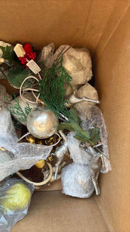 Photo 1 of DEER ANTLERS CHRISTMAS ORNAMENTS AND GARLAND  9”