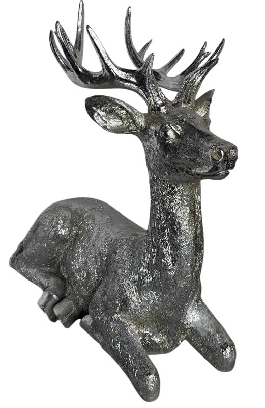 Photo 1 of Z GALLERIE FOIL SITTING WOODLAND DEER 21” X 22”H