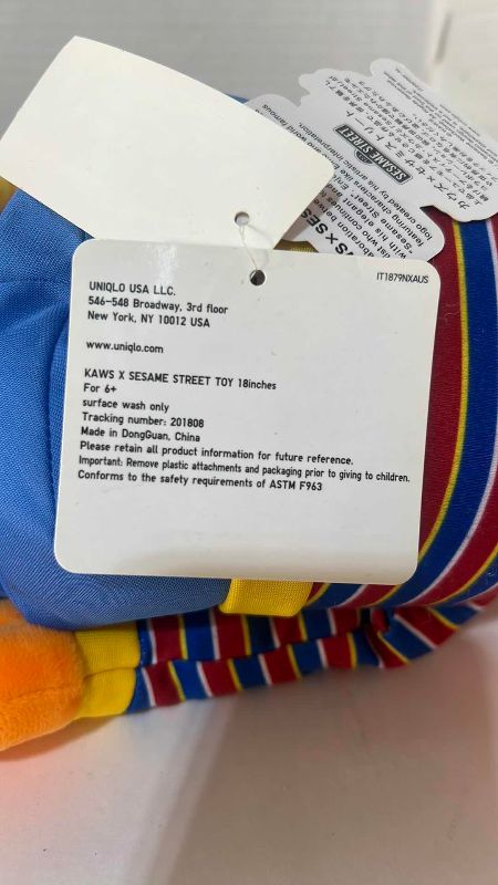 Photo 1 of KAWS X UNIQLO SESAME STREET MODIFIED BERT AND ERNIE DOLLS WITH ORIGINAL TAGS