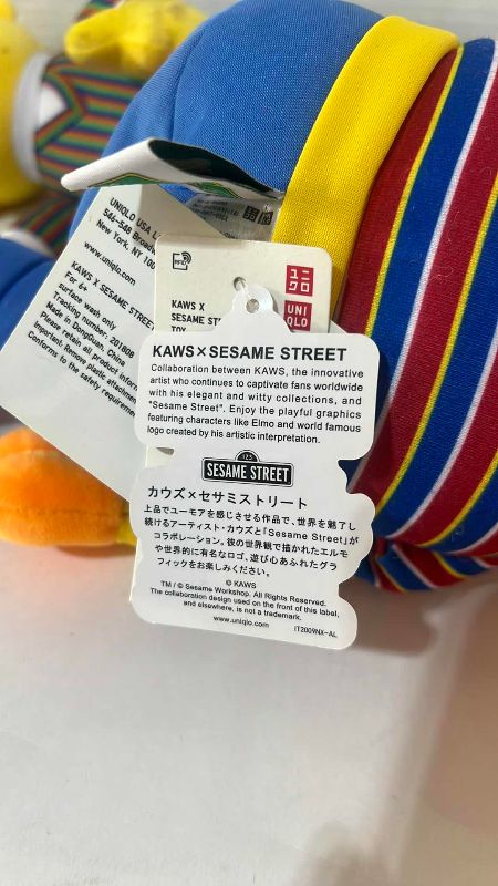 Photo 1 of KAWS X UNIQLO SESAME STREET MODIFIED BERT AND ERNIE DOLLS WITH ORIGINAL TAGS