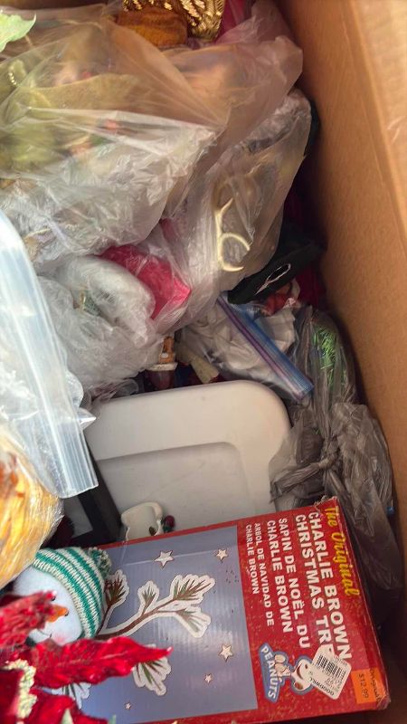 Photo 1 of BOX OF CHRISTMAS HOLIDAY DECOR