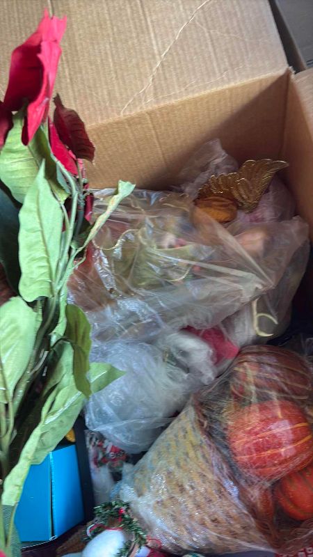 Photo 1 of BOX OF CHRISTMAS HOLIDAY DECOR