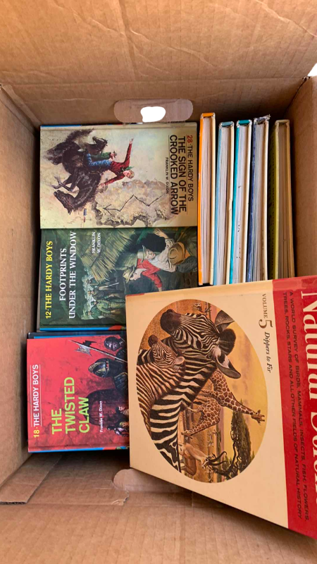 Photo 1 of VINTAGE HARDY BOYS BOOKS AND ENCYCLOPEDIAS