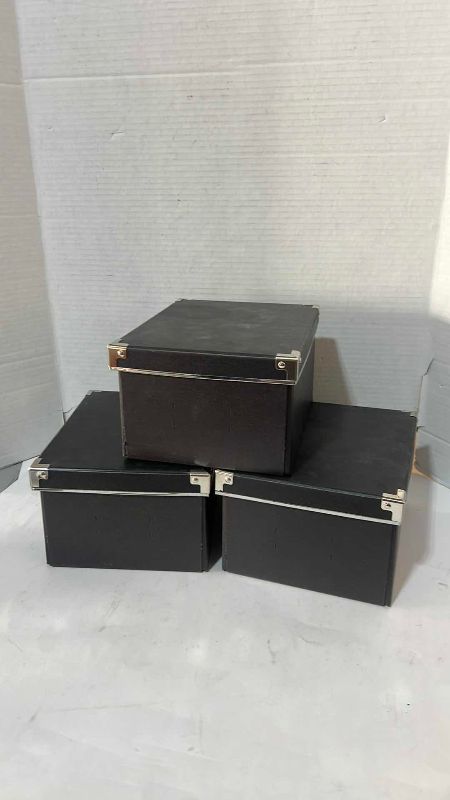 Photo 1 of 3 GRAY PHOTO BOXES 8” X 10” H 6”
