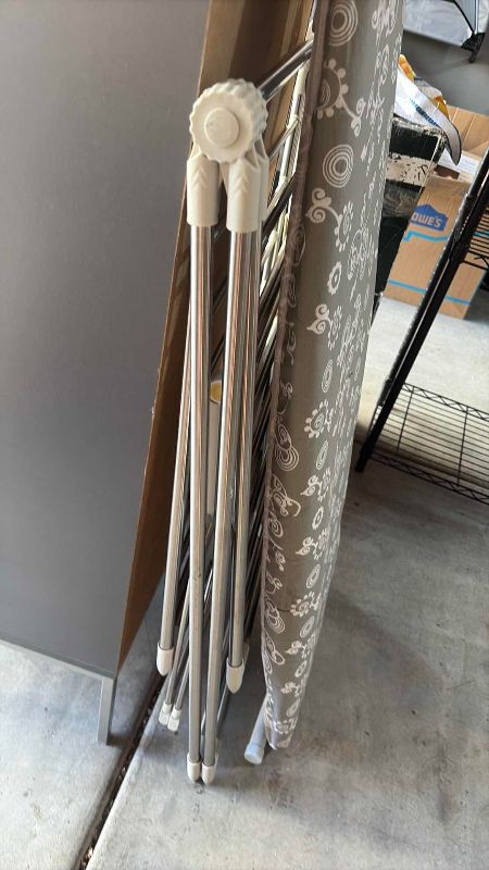 Photo 1 of IRONING BOARD, CLOTHES DRYING RACK  AND AN IRON