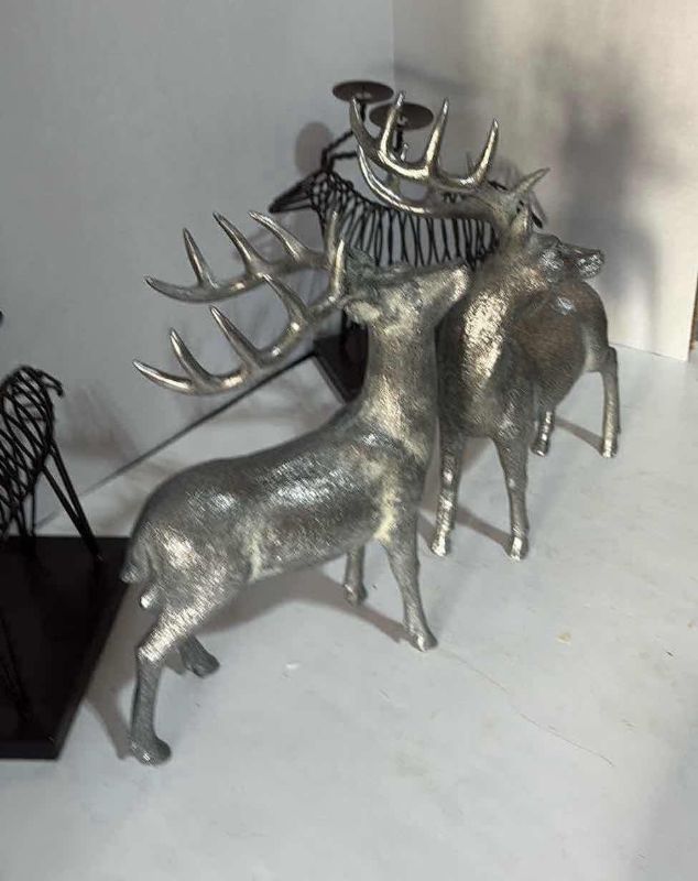 Photo 1 of DEER FIGURES AND CANDLE STAND 12