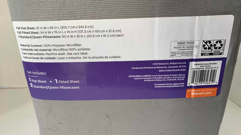 Photo 1 of BETTER HOMES AND GARDENS EMBROIDERED FULL SIZE MICRO FIBER SHEET SET