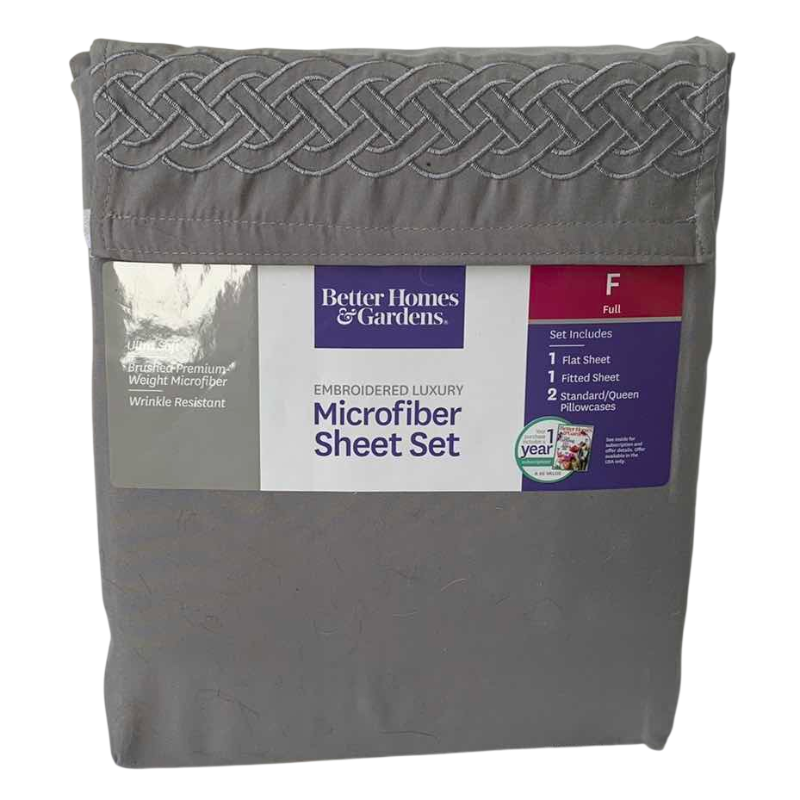 Photo 1 of BETTER HOMES AND GARDENS EMBROIDERED FULL SIZE MICRO FIBER SHEET SET