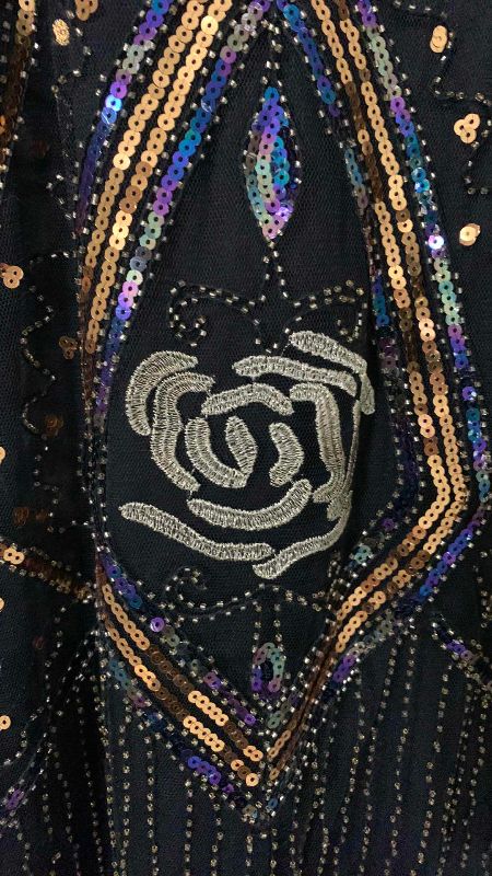 Photo 1 of BLACK EVENING GOWN WITH BEADS AND SEQUINS SIZE 2XL