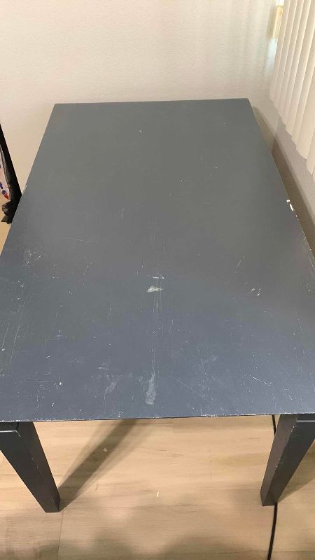 Photo 1 of GREY WOOD DINING TABLE 54” x 32” x H29”