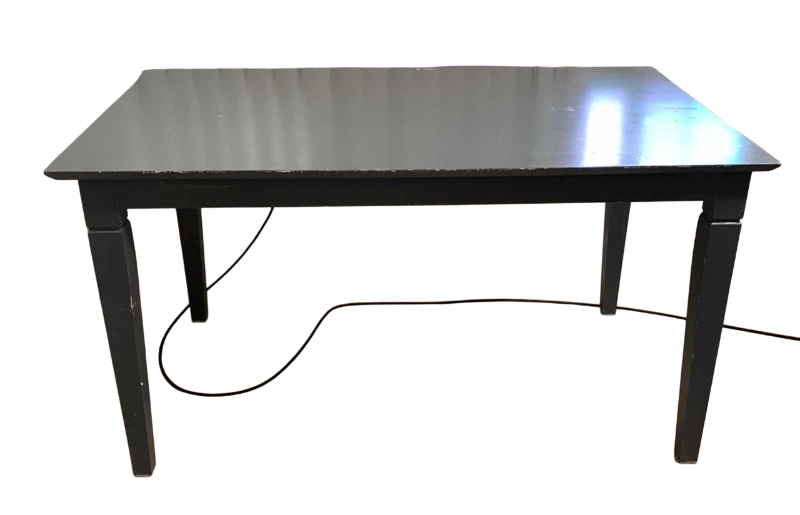 Photo 1 of GREY WOOD DINING TABLE 54” x 32” x H29”