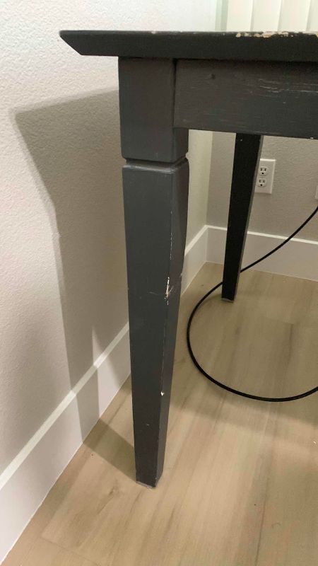 Photo 1 of GREY WOOD DINING TABLE 54” x 32” x H29”