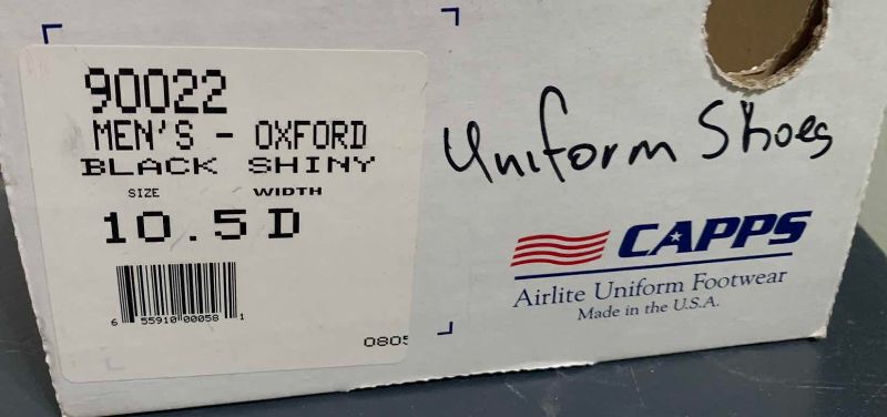 Photo 1 of CAPPS MEN’S BLACK SHINY DRESS SHOES SIZE 10.5