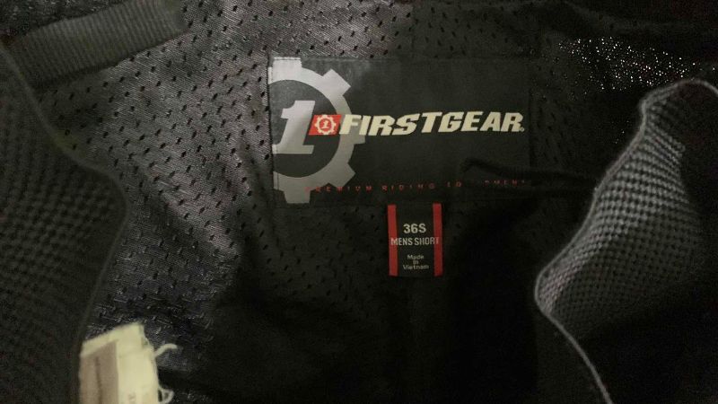 Photo 1 of FIRST GEAR MENS MOTORCYCLE RIDING PANTS SIZE 36S (SHORT) WITH POUCH