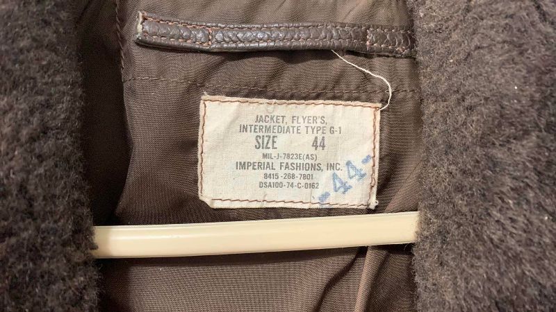 Photo 1 of CLASSIC G-1 LEATHER FLIGHT JACKET SIZE 44