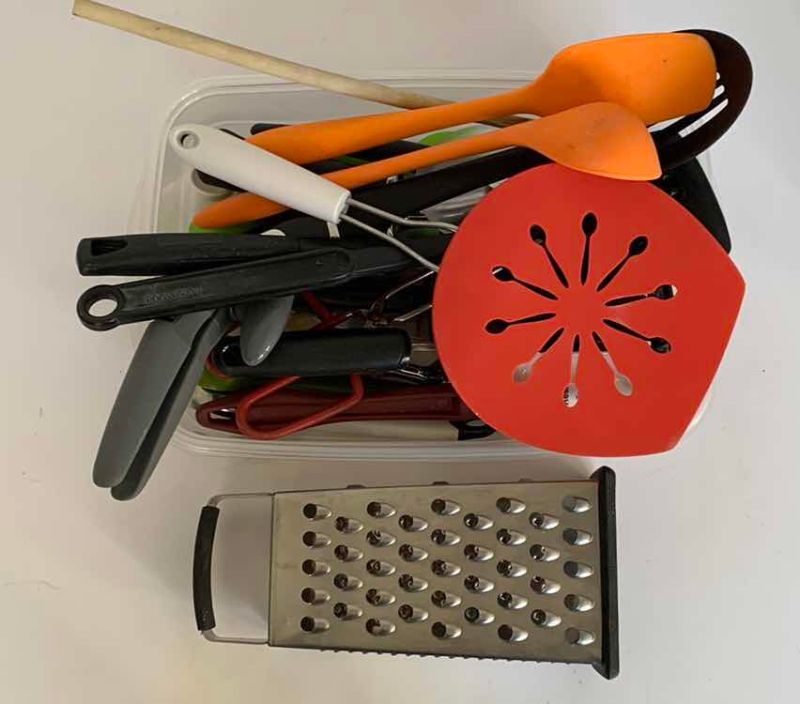 Photo 1 of DISH DRAINER & UTENSILS