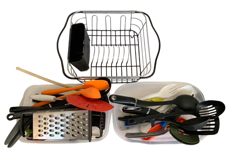 Photo 1 of DISH DRAINER & UTENSILS
