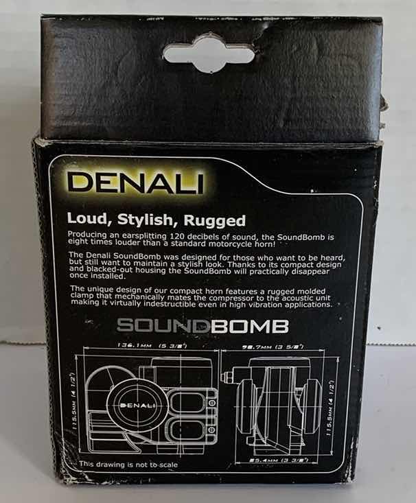Photo 1 of DENALI SOUND BOMB COMPACT DUAL TONE AIR HORN & TWISTED THROTTLE MOTORCYCLE HORN WIRING HARNESS KIT