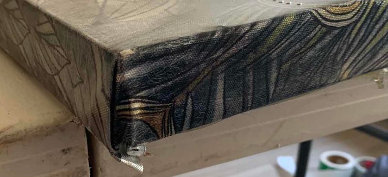 Photo 1 of BEADED PEACOCK CANVAS WALL ART 23 3/4” x 31 1/2”