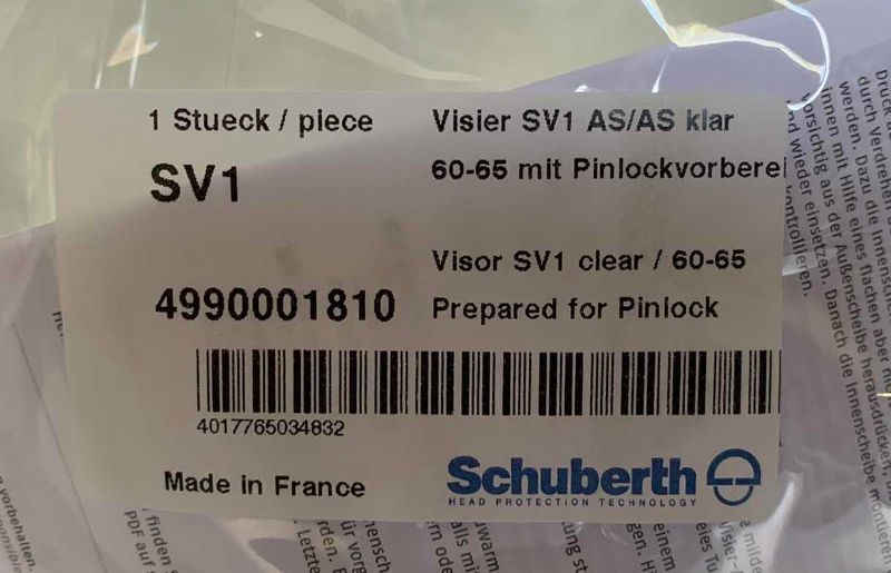 Photo 1 of SCHUBERTH MOTORCYCLE HELMET VISORS (4)
