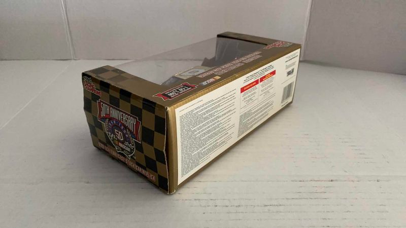 Photo 1 of NASCAR 50TH ANNIVERSARY HUT STRICKLAND NUMBER 8 RACING CHAMPIONS 1/24 SCALE DIECAST STOCK CAR BANK 1/2500