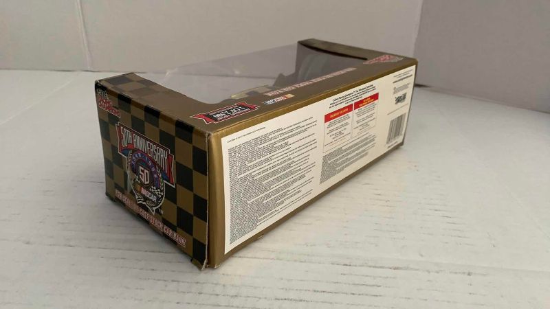 Photo 1 of NASCAR 50TH ANNIVERSARY BRETT BODINE NUMBER 11 RACING CHAMPIONS 1/24 SCALE DIECAST STOCK CAR BANK 1/2500