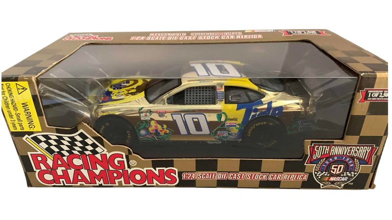 Photo 1 of NASCAR 50TH ANNIVERSARY RICKY RUDD NUMBER 10 RACING CHAMPIONS 1/24 SCALE DIECAST STOCK CAR BANK 1/2500