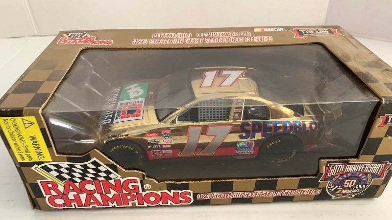 Photo 1 of NASCAR 50TH ANNIVERSARY DARRELL WALTRIP NUMBER 17 RACING CHAMPIONS 1/24 SCALE DIECAST STOCK CAR BANK 1/2500
