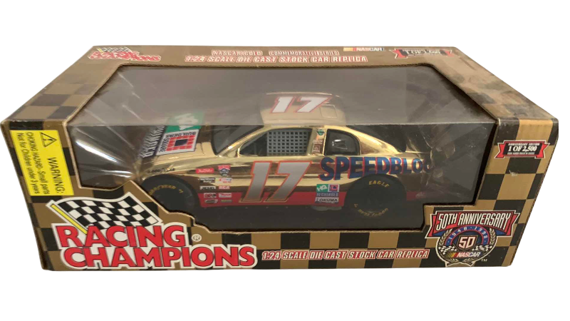 Photo 1 of NASCAR 50TH ANNIVERSARY DARRELL WALTRIP NUMBER 17 RACING CHAMPIONS 1/24 SCALE DIECAST STOCK CAR BANK 1/2500